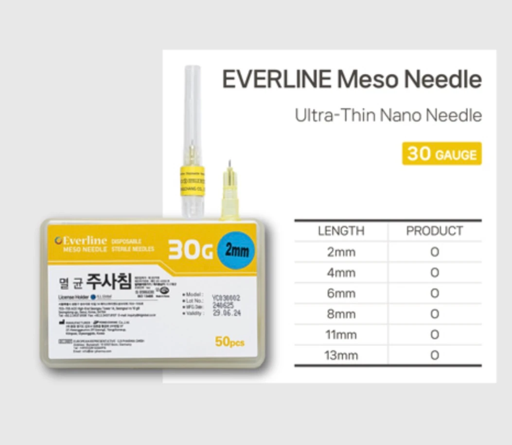 Everline Meso Needle 30G × 2mm (Yellow)